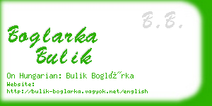 boglarka bulik business card
